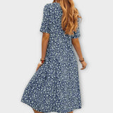 Paula - Tyylikäs kukkamekko ylellisistä materiaaleista