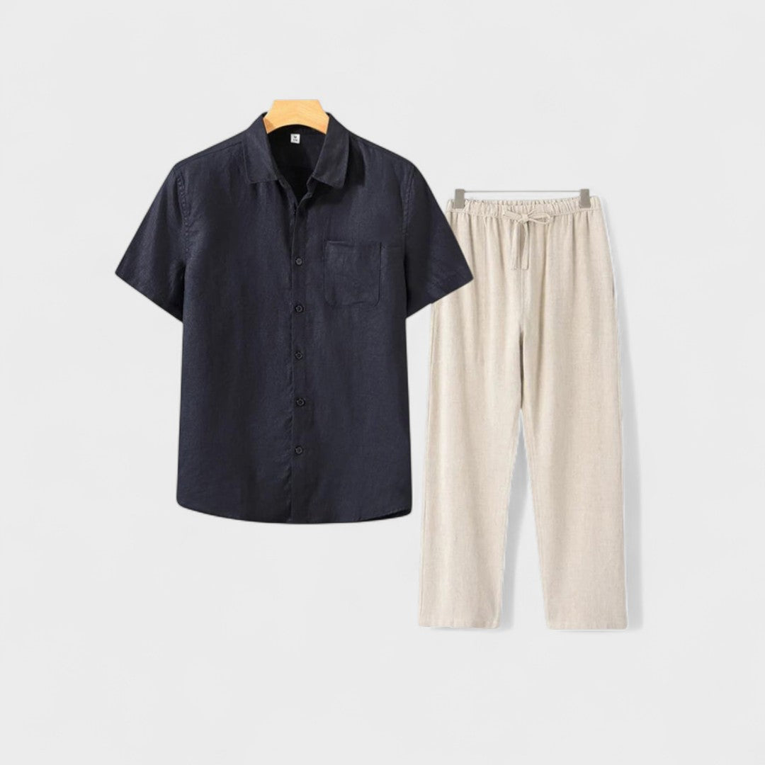 Lukas - Vanha raha pellavainen vuodevaatesetti