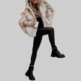 Raven | Moderni puserobomber takki hupulla