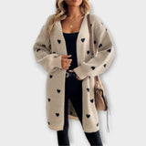 Julia - Sydänkuvioinen neuletakki