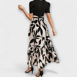 Luna - Kukka-miston kesämekko pyöreällä kauluksella