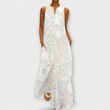 Camila – Kasvien tulinen maksihame kuviolla