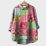 Magdalena - Käsintehty naisten pusero kukkakuviolla