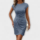 Emma - Lyhythihainen tulppamekko, kokonaiskuvitettu kuosi