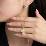 Onnenkissojen korvakorut, mukana ilmainen kaulakoru | Rajoitettu tarjous