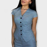 Ivy - Tyylikäs V-pääntien paita ja housusetti