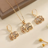 Korvakorut Onnen-elefantti ilmaisen kaulakorun kanssa | Rajoitetun ajan tarjous