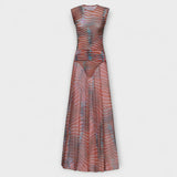 Phoenix - Kiiltävä aaltoileva mesh-bodypaita