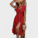 Tyylikäs polka tetri midi mekko