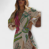 Tracey - Solmukarituuletunika Maxivalkoinen