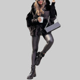 Raven | Moderni puserobomber takki hupulla