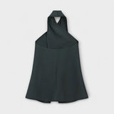 Leah - Sininen olkaimellinen toppi selkäkaula-aukolla