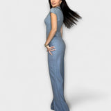 Ivy - Tyylikäs V-pääntien paita ja housusetti