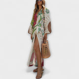 Tracey - Solmukarituuletunika Maxivalkoinen