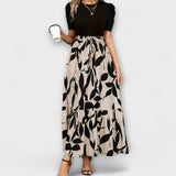 Luna - Kukka-miston kesämekko pyöreällä kauluksella