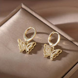 Perhonen onnenkorvakorut, mukana ilmainen kaulakoru | Rajoitettu tarjous