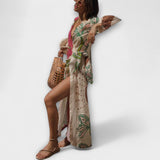 Tracey - Solmukarituuletunika Maxivalkoinen