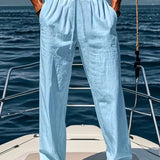 Miesten pellavahousumalli väljällä istuvuudella