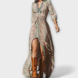 Tyylikäs boheemi maximekko