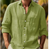 Fridolin | Miesten kesäharmaa pellava-paita