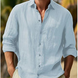 Fridolin | Miesten kesäharmaa pellava-paita