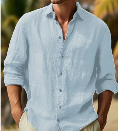 Fridolin | Miesten kesäharmaa pellava-paita