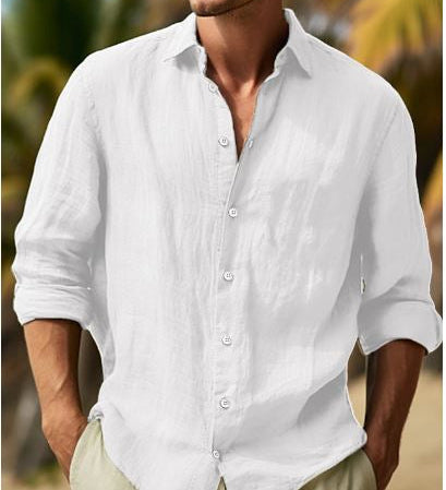 Fridolin | Miesten kesäharmaa pellava-paita