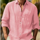 Fridolin | Miesten kesäharmaa pellava-paita