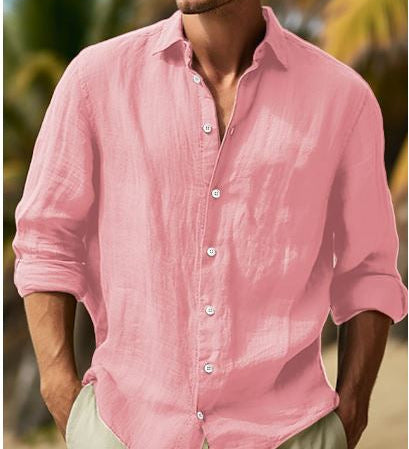 Fridolin | Miesten kesäharmaa pellava-paita