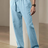 Baggy pellavahousut miehille