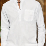 Tyylikäs miesten pellavaiset pikeepaita