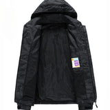 Miesten vedenpitävä talvi-ski-takki | Urheilullinen tyyli vetoketjulla ja kirjaintulosteella