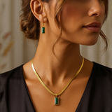 Smaragdikorvakorut onnea tuovat, mukana ilmainen kaulakoru | Rajoitettu tarjous