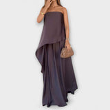 Ruby - Älykäs holkikohainen bandeau-toppi ja hame