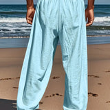 Baggy pellavahousut miehille