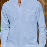 Tyylikäs miesten pellavaiset pikeepaita