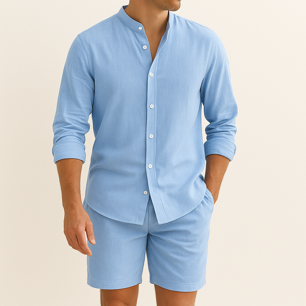 Rentouttava miesten linensäätäsetti