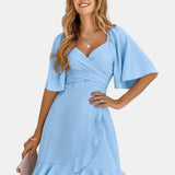 Claire | Vaaleansininen midi kesähame upeilla Soljilla