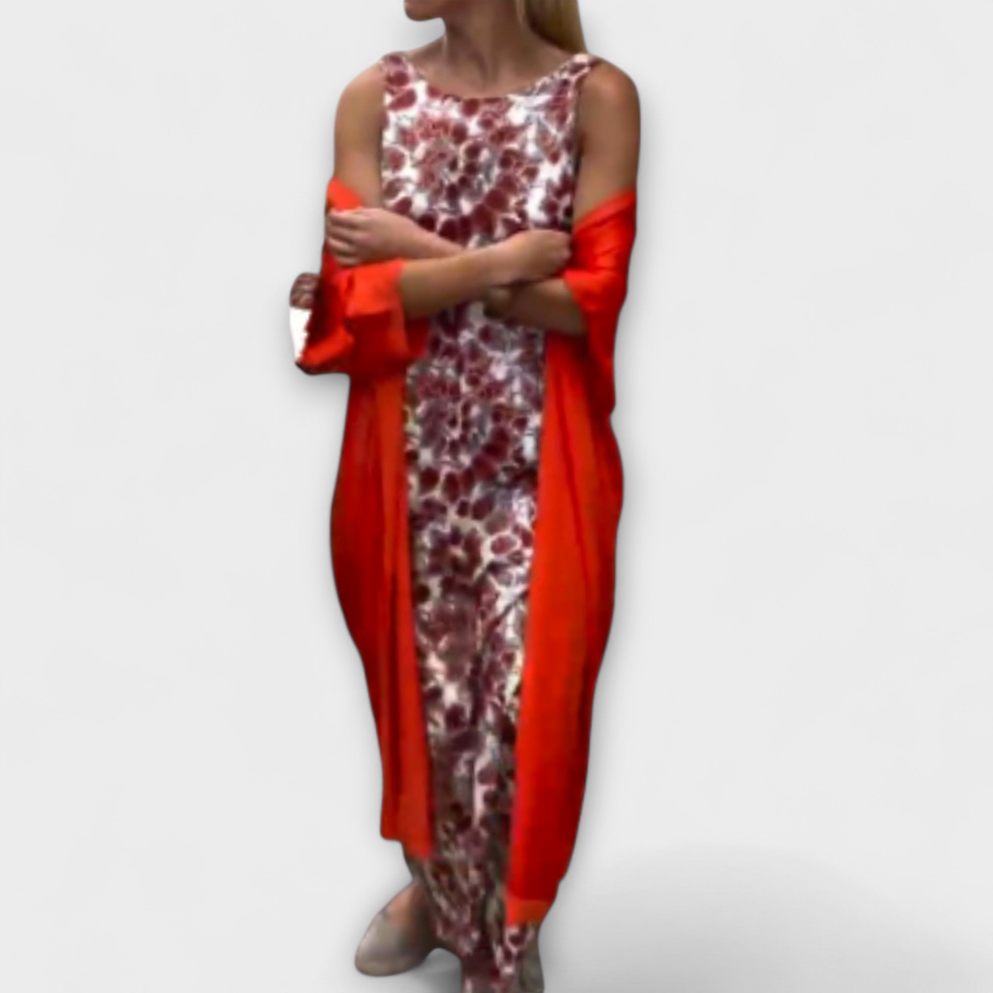 Charlotte - Tyylikäs mekko yhdellä sävyllä ja yhteensopiva neuletakki