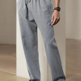 Baggy pellavahousut miehille