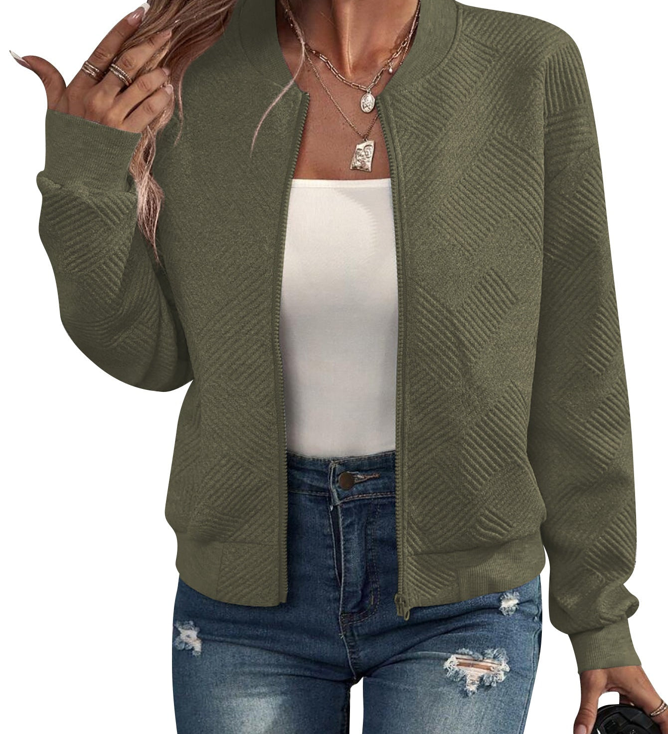 Dora – Rakenneellinen bomber-takki vetoketjulla