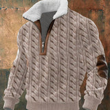 Marco | Korkealaatuinen neulepaita vuoritetulla pystykauluksella