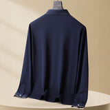 Puuvilla pitkähihaiset miesten polo-paidat