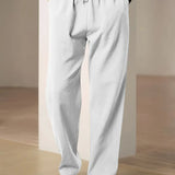 Baggy pellavahousut miehille