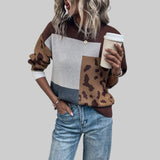 Le Clair - Vintage T-paita leopardskuviolla ja patchwork-täyteaineilla