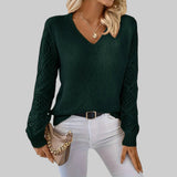 Le clair | Neformalinen puuvillainen T-paita V-kauluksessa