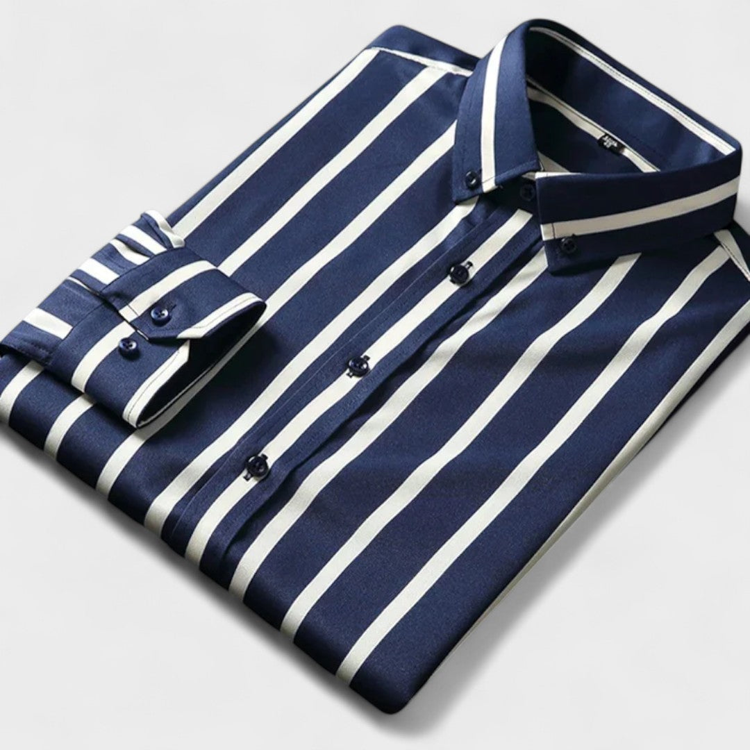 Oskar - Illallisrento selkäraidallinen miesten paita