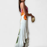 De Sapphire - Tyylikäs plaikkuleikkausmaximekko