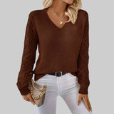 Le clair | Neformalinen puuvillainen T-paita V-kauluksessa