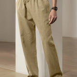 Baggy pellavahousut miehille